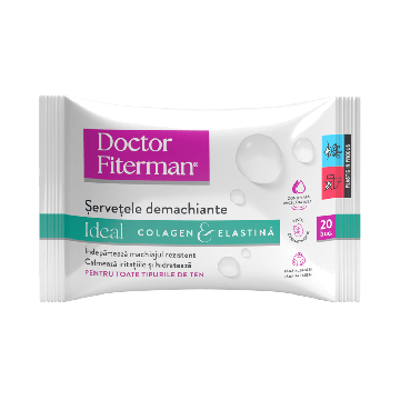 Servetele umede demachiante Ideal Colagen & Elastina x 20 buc