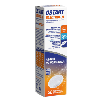 OSTART ELECTROLITI portocala x 20 cpr efervescente