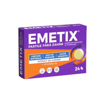 EMETIX 2 bls x 12 pastile fără zahăr