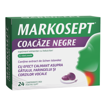 MARKOSEPT COACAZE NEGRE 2 bls x 12 cpr moi pentru supt