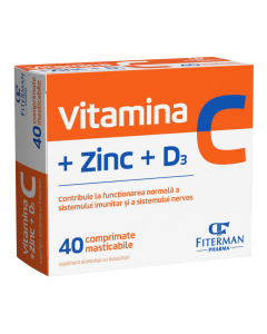 VITAMINA C + ZINC + D3, 2bls x 20cpr mast