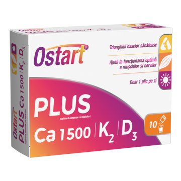 OSTART PLUS Ca 1500 + K2 + D3 x 10 pl