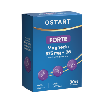 OSTART FORTE MAGNEZIU 375 mg + B6, 3 bls x 10 cpr