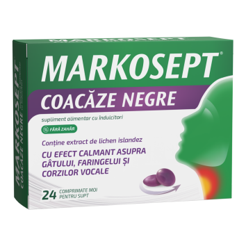 MARKOSEPT COACAZE NEGRE 2 bls x 12 cpr moi pentru supt