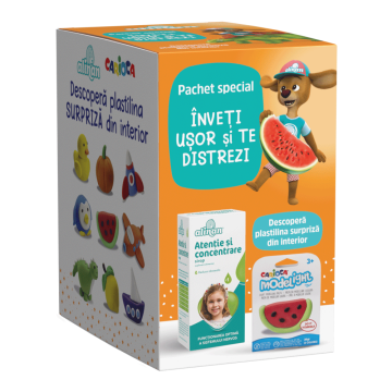 ALINAN ATENȚIE și CONCENTRARE sir 150ml+PLASTILINĂ