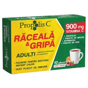 PROPOLIS C RĂCEALĂ și GRIPĂ ADULȚI x 10 pl