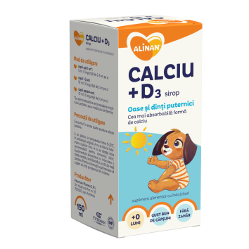 ALINAN CALCIU + D3 sirop 150 ml
