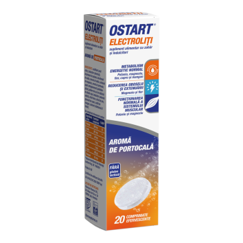 OSTART ELECTROLITI portocala x 20 cpr efervescente