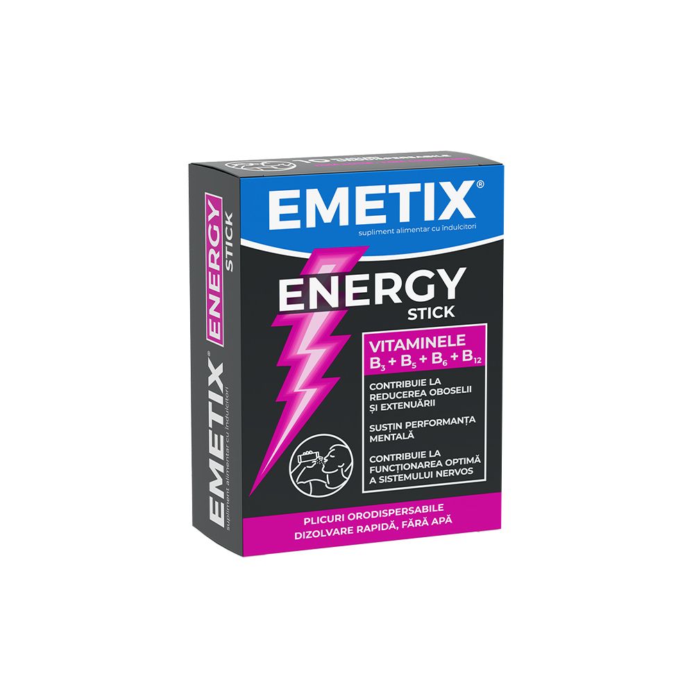 EMETIX ENERGY STICKS x 10 pl orodispersabile