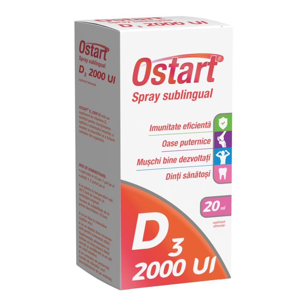 OSTART D3 2000 UI spray sublingual x 20 ml