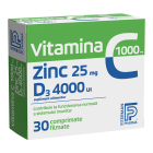 VITAMINA C 1000 +Zn 25 +D3 4000 3bls x 10cpr film
